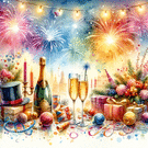 Feux d'artifice scintillants pour 2026